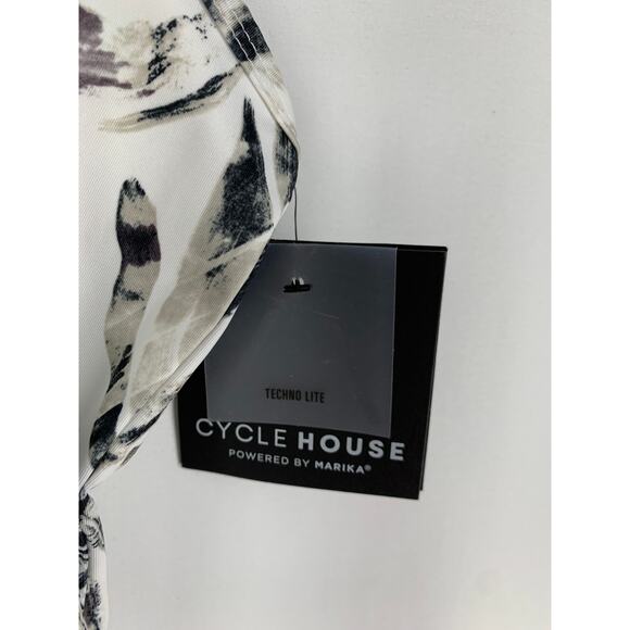 Cycle House By Marika Techno Lite White Blurred Leopard Tank Top Womens Large - Picture 6 of 11